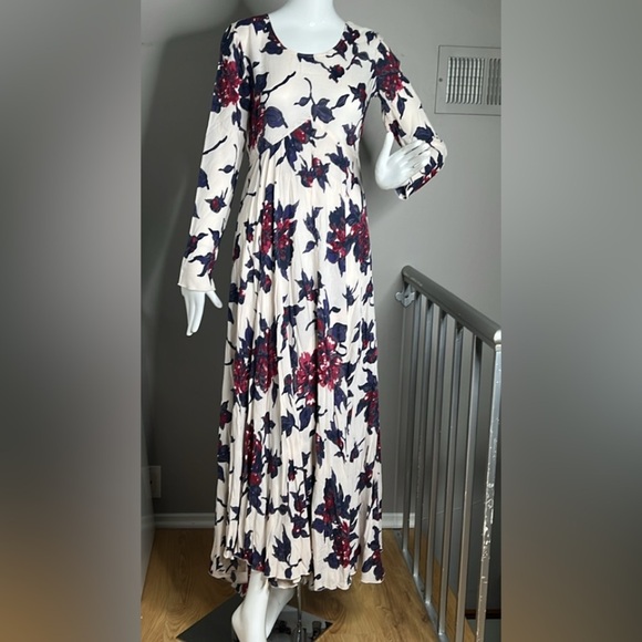 Free People Sz S Cream First Kiss Combo Long Dress Long Sleeves Back Buttons - Picture 1 of 9